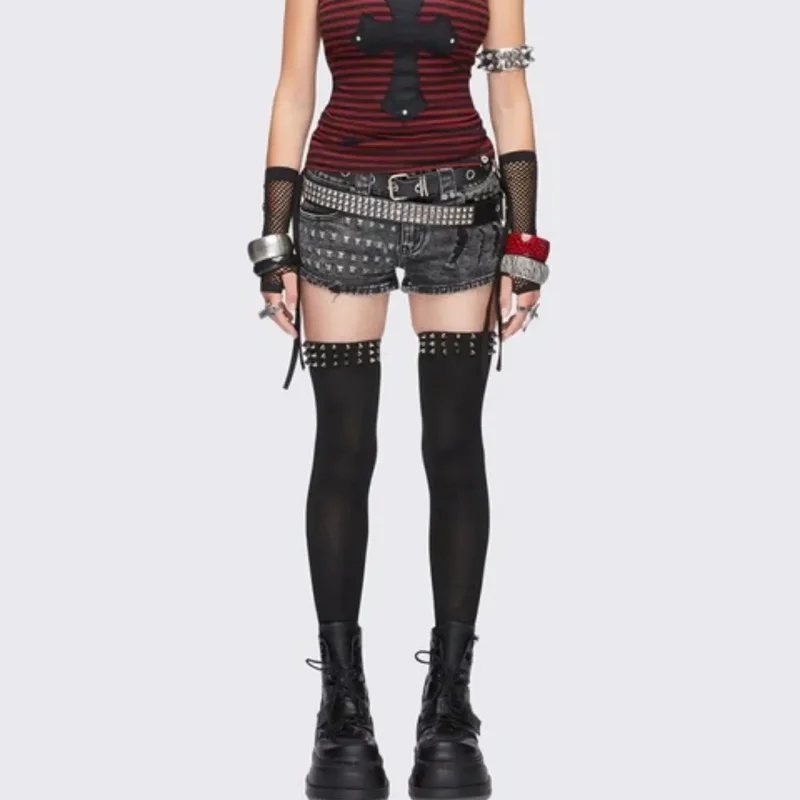 Rivet Rite Thigh Highs