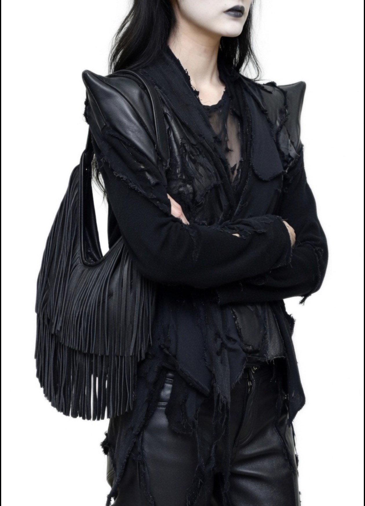 Ghost Fringe Shoulder Bag